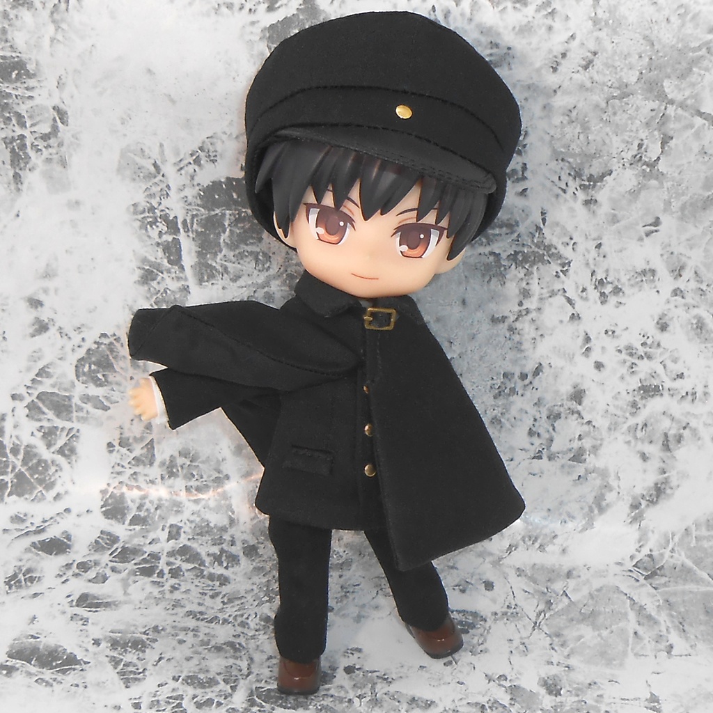 ねんどろいどどーる ねんどろいど用  帽子 学帽 黒 白 金ライン 9種