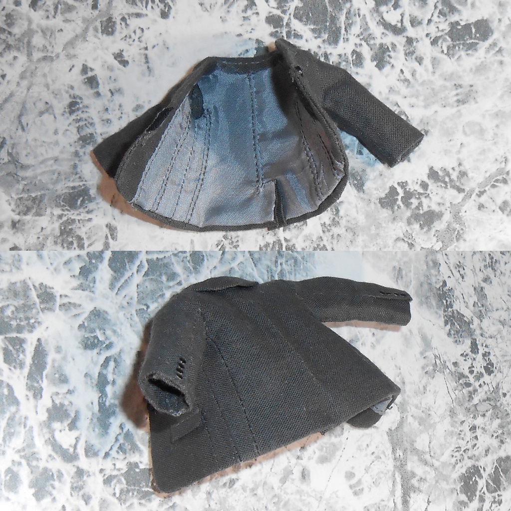 ねんどろいどどーる 【身長調整用】 前閉じスーツセット グレー スリーピース ハンドメイド