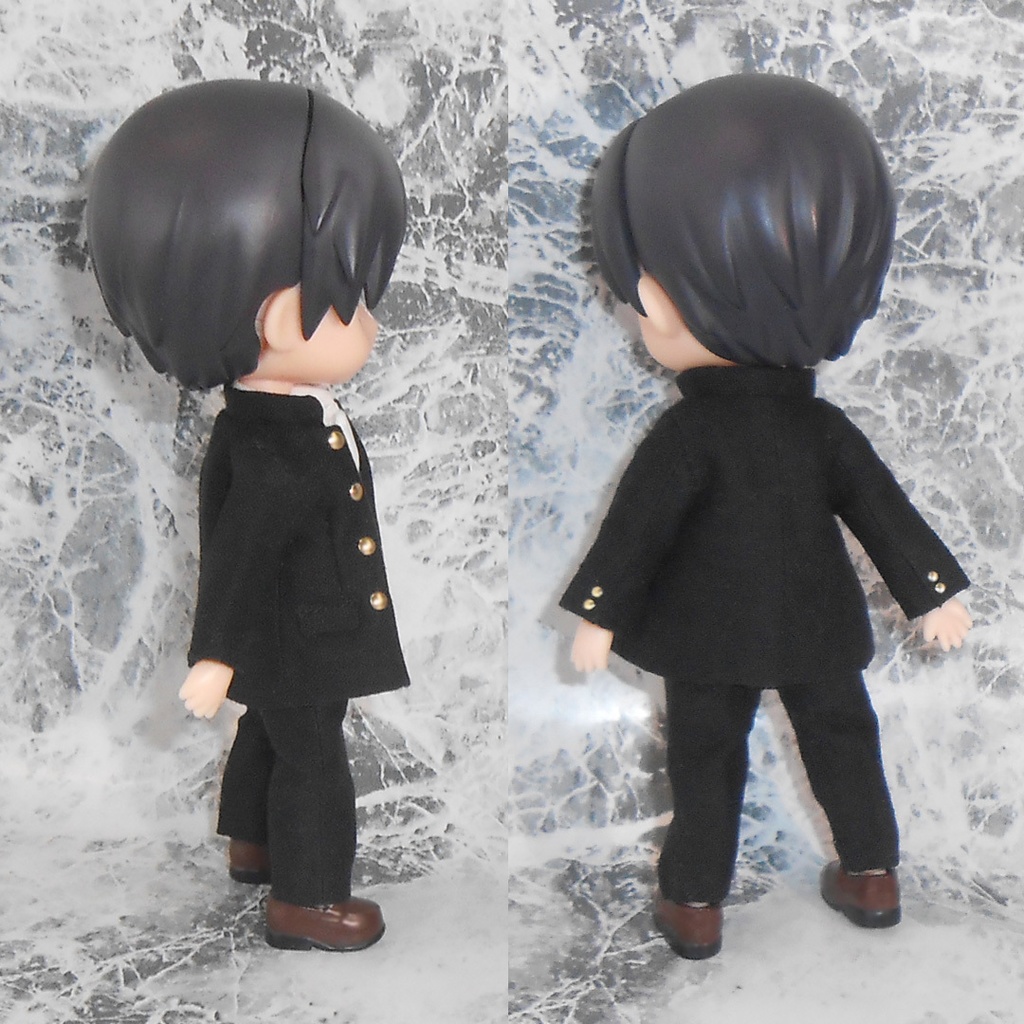 ねんどろいどどーる 前開き学ランセット 黒 ハンドメイド