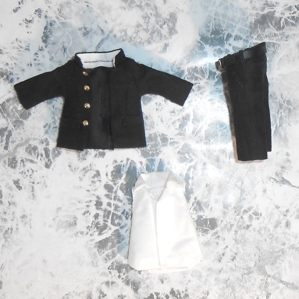 ねんどろいどどーる 前開き学ランセット 黒 ハンドメイド