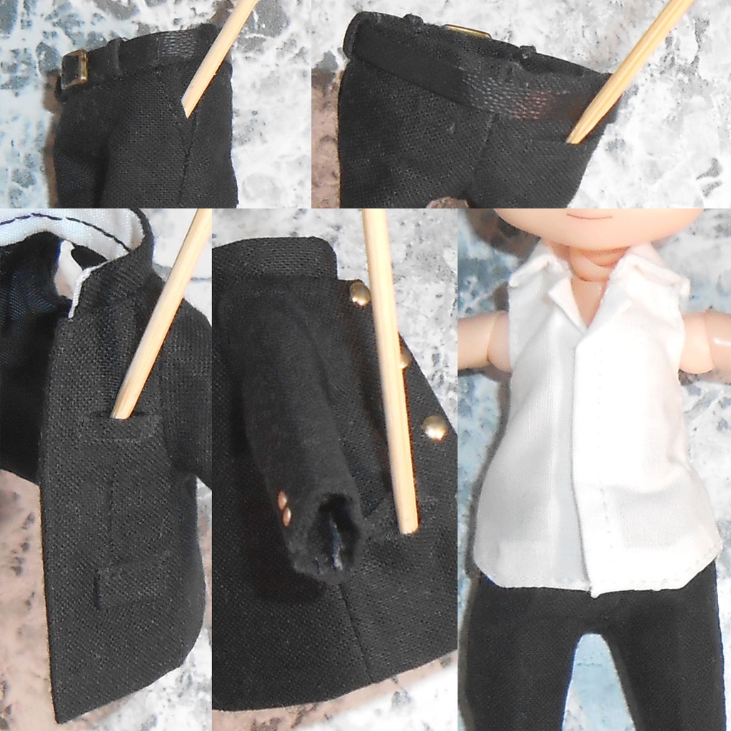 ねんどろいどどーる 前開き学ランセット 黒 ハンドメイド