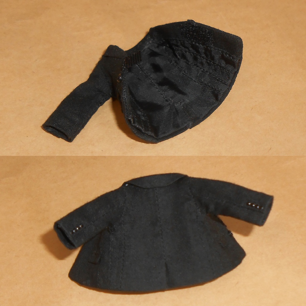 ねんどろいどどーる 【身長調整用】 前閉じスーツセット 黒 スリーピース