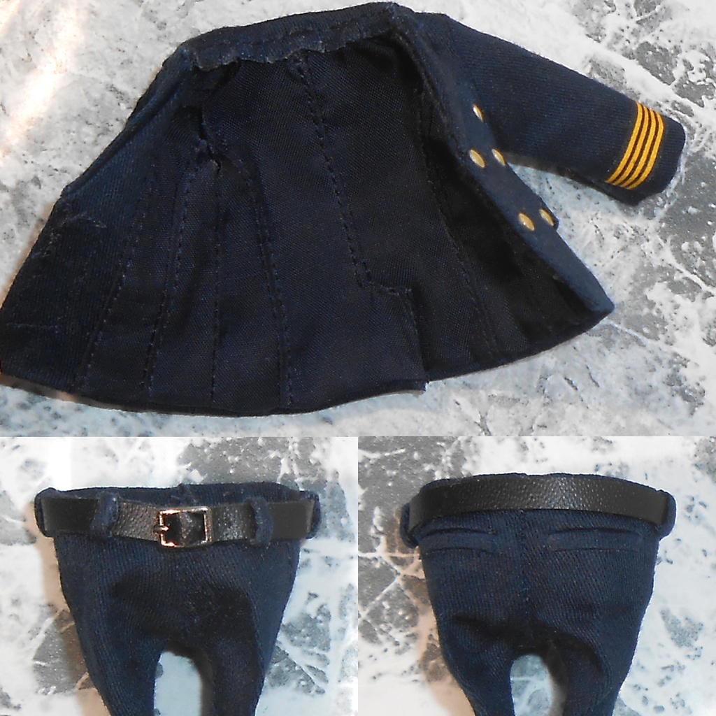 ねんどろいどどーる 【身長調整用】 パイロットスーツセット 機長服 ハンドメイド