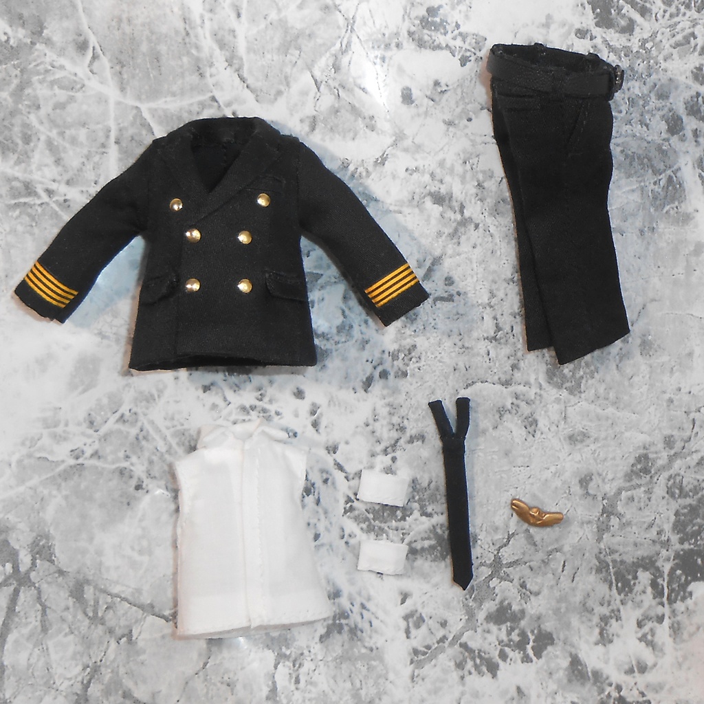 ねんどろいどどーる 【身長調整用】 パイロットスーツセット 機長服 ハンドメイド