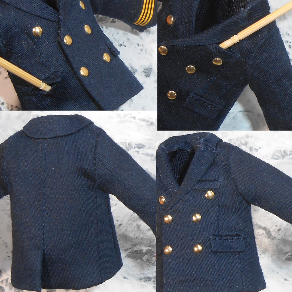 ねんどろいどどーる 【身長調整用】 パイロットスーツセット 機長服 ハンドメイド