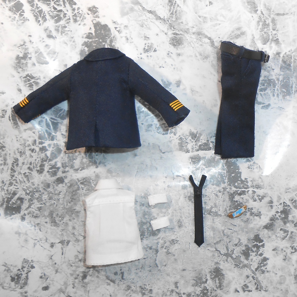 ねんどろいどどーる 【身長調整用】 パイロットスーツセット 機長服 ハンドメイド
