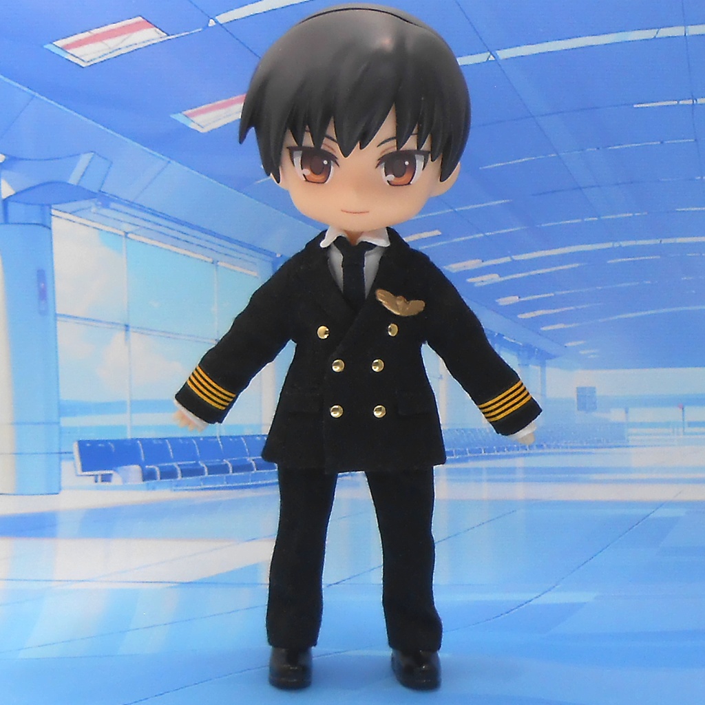 ねんどろいどどーる 【身長調整用】 パイロットスーツセット 機長服 ハンドメイド