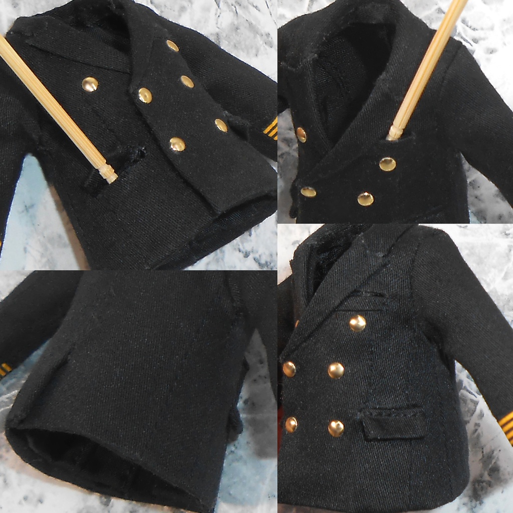 ねんどろいどどーる 【身長調整用】 パイロットスーツセット 機長服 ハンドメイド