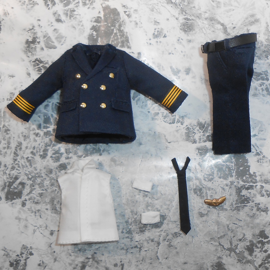 ねんどろいどどーる 【身長調整用】 パイロットスーツセット 機長服 ハンドメイド