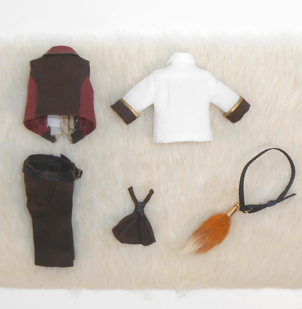 ねんどろいどどーる オビツ11 しっぽ付きベストセット ハンドメイド 服 洋服 お洋服