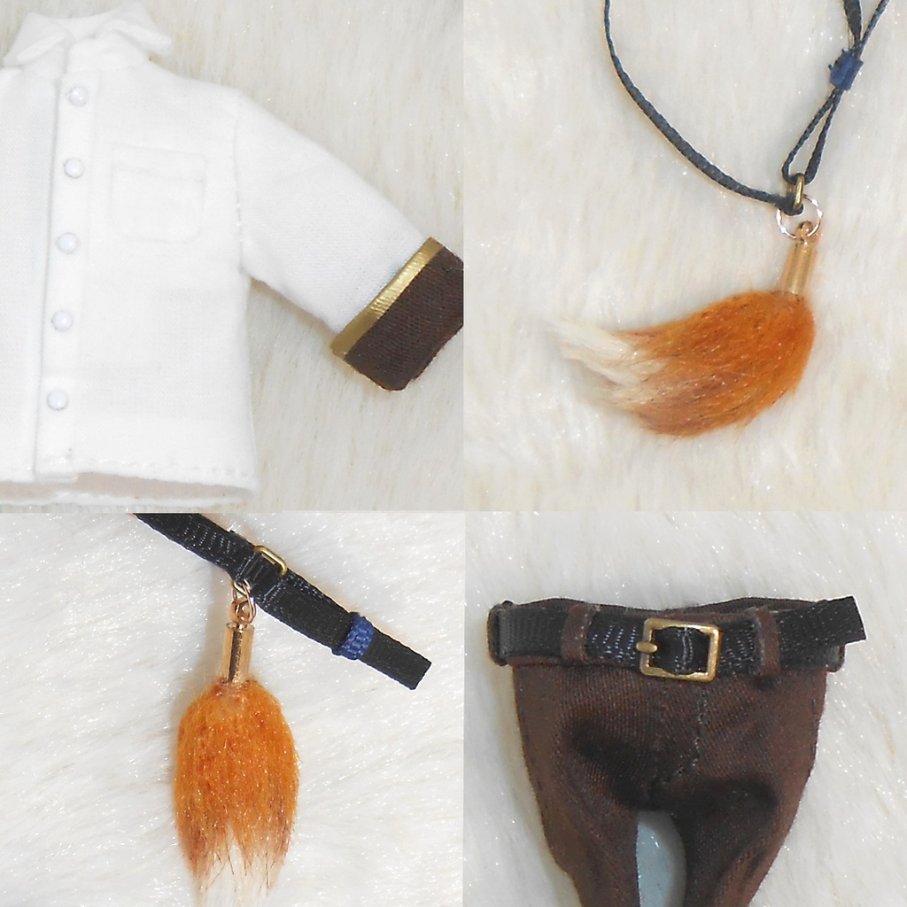 ねんどろいどどーる オビツ11 しっぽ付きベストセット ハンドメイド 服 洋服 お洋服