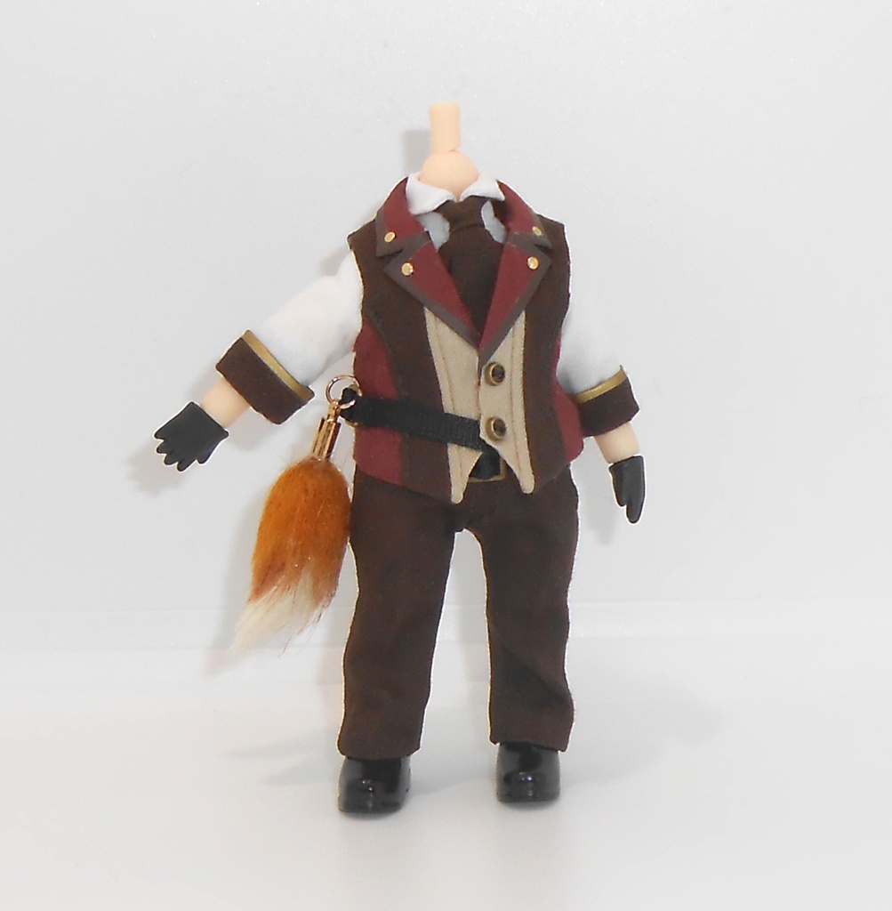 ねんどろいどどーる オビツ11 しっぽ付きベストセット ハンドメイド 服 洋服 お洋服