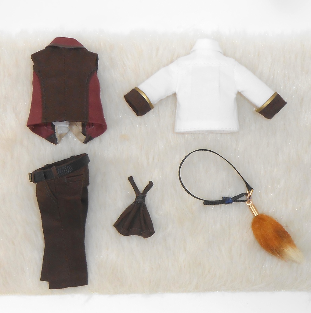 ねんどろいどどーる 【身長調整用】 しっぽ付きベストセット ハンドメイド 服 洋服 お洋服