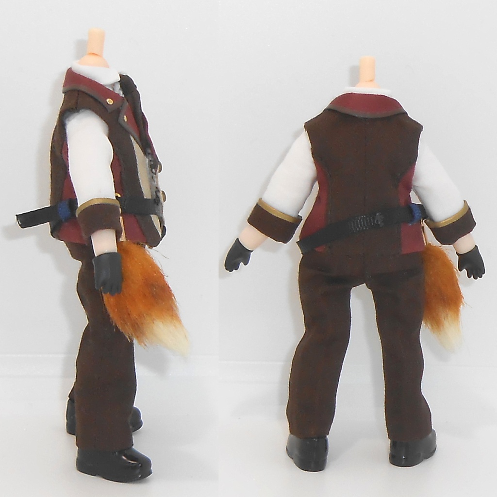 ねんどろいどどーる 【身長調整用】 しっぽ付きベストセット ハンドメイド 服 洋服 お洋服