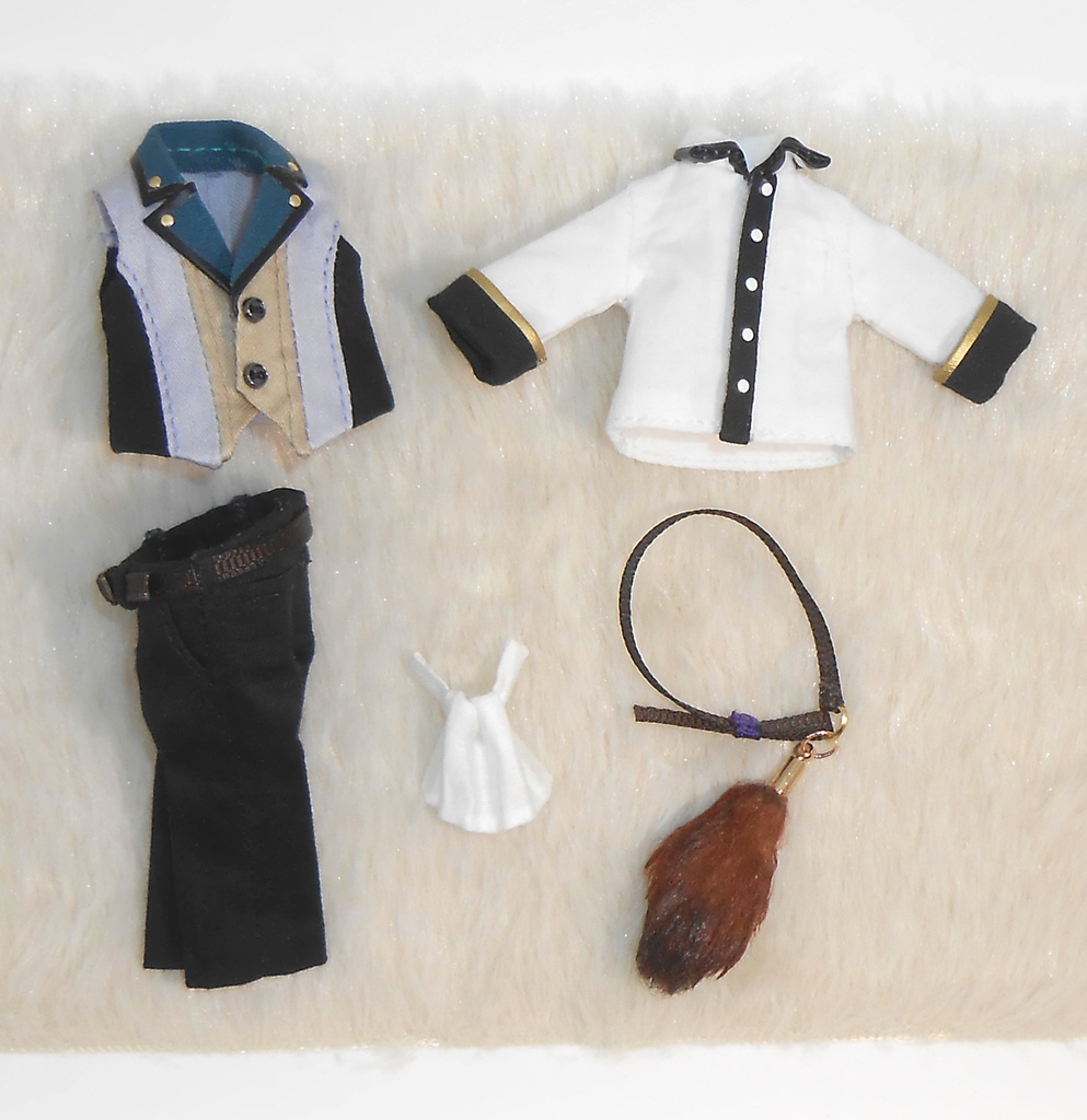 ねんどろいどどーる 【身長調整用】 しっぽ付きベストセット ハンドメイド 服 洋服 お洋服