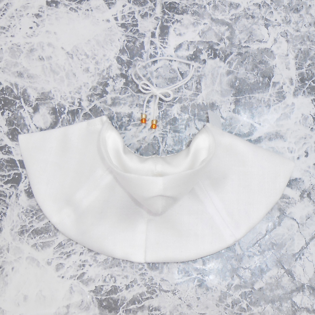 ねんどろいどどーる オビツ11用 マント マントコート 外套 フード付き 襟付き 黒 白 ハンドメイド