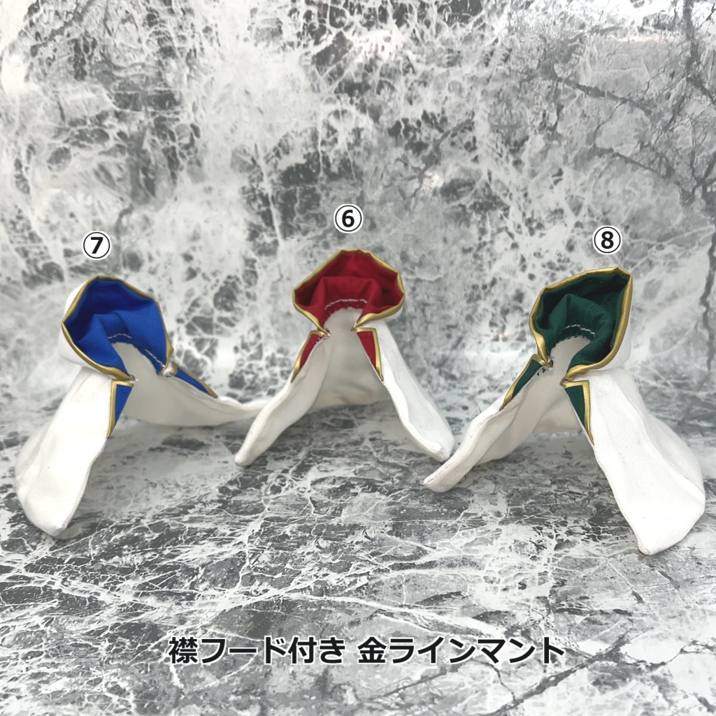 ねんどろいどどーる オビツ11用 マント マントコート 外套 フード付き 襟付き 黒 白 ハンドメイド