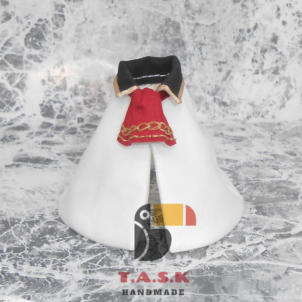 ねんどろいどどーる オビツ11用 マント マントコート 外套 フード付き 襟付き 黒 白 ハンドメイド