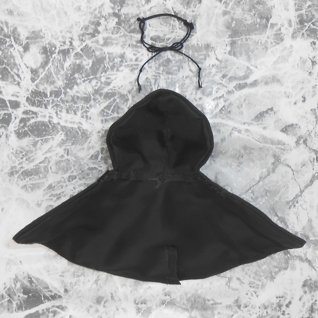 ねんどろいどどーる オビツ11用 マント マントコート 外套 フード付き 襟付き 黒 白 ハンドメイド