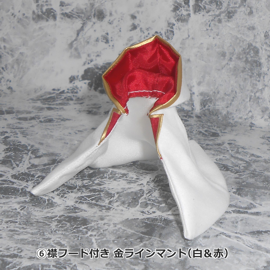 ねんどろいどどーる オビツ11用 マント マントコート 外套 フード付き 襟付き 黒 白 ハンドメイド