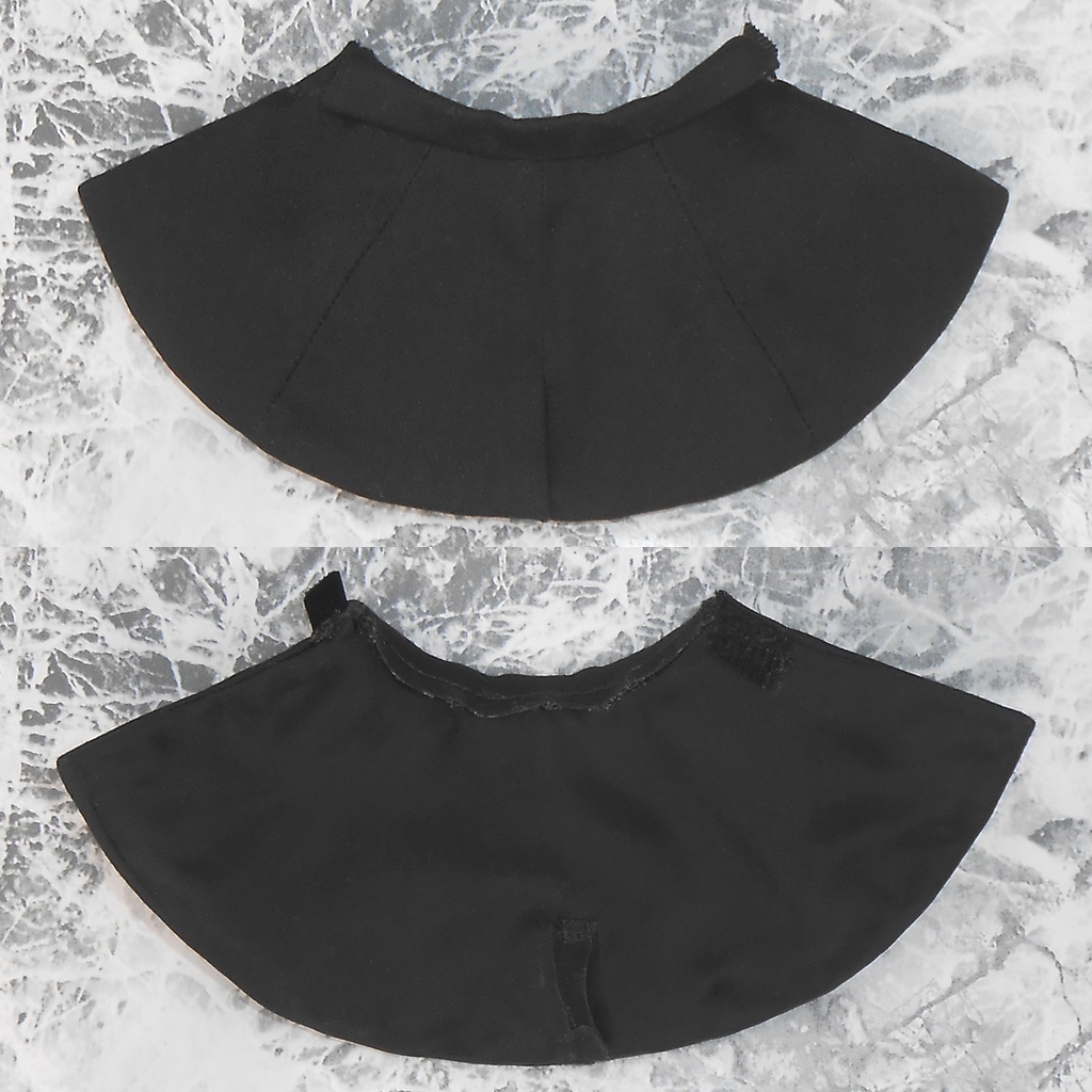 ねんどろいどどーる オビツ11用 マント マントコート 外套 フード付き 襟付き 黒 白 ハンドメイド