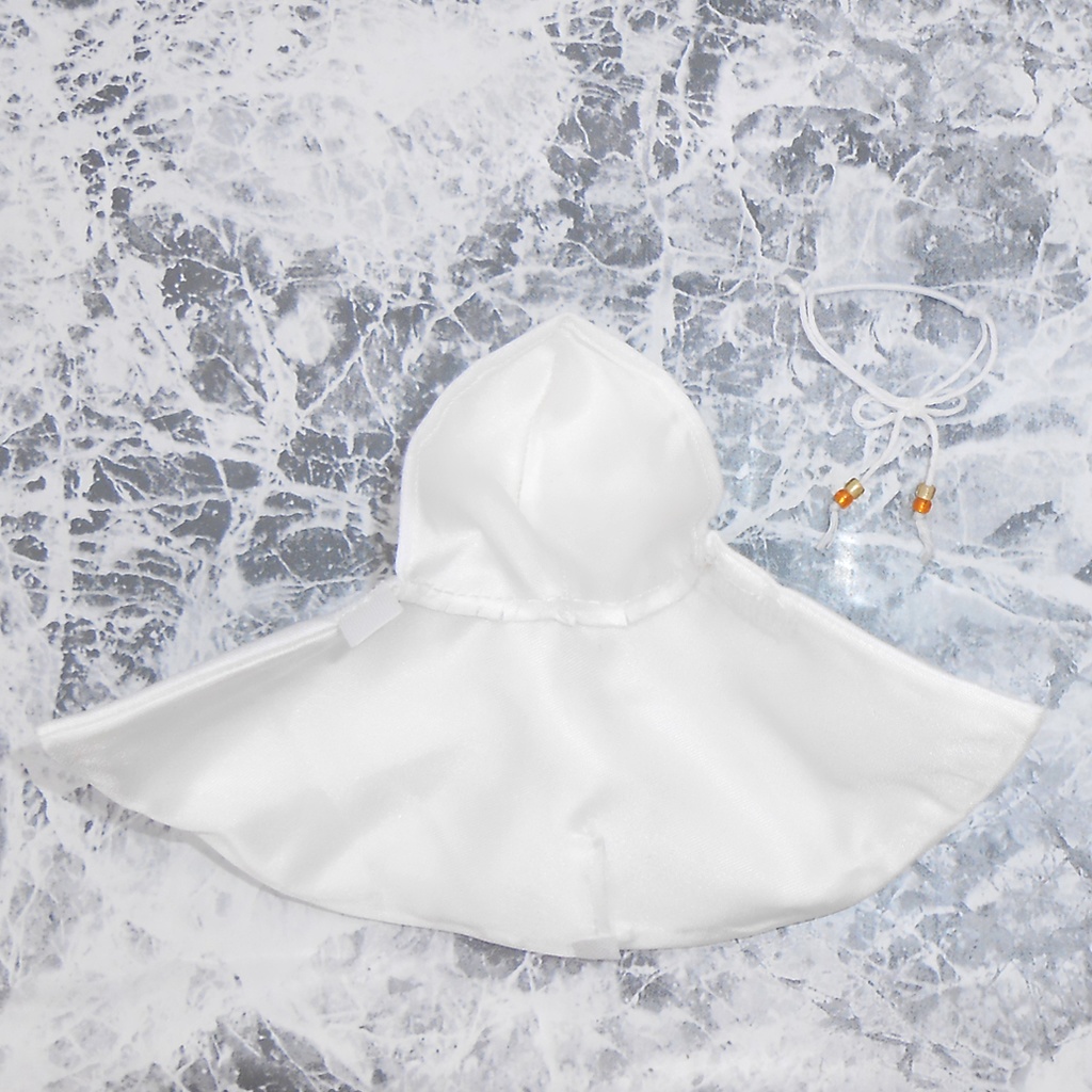 ねんどろいどどーる オビツ11用 マント マントコート 外套 フード付き 襟付き 黒 白 ハンドメイド