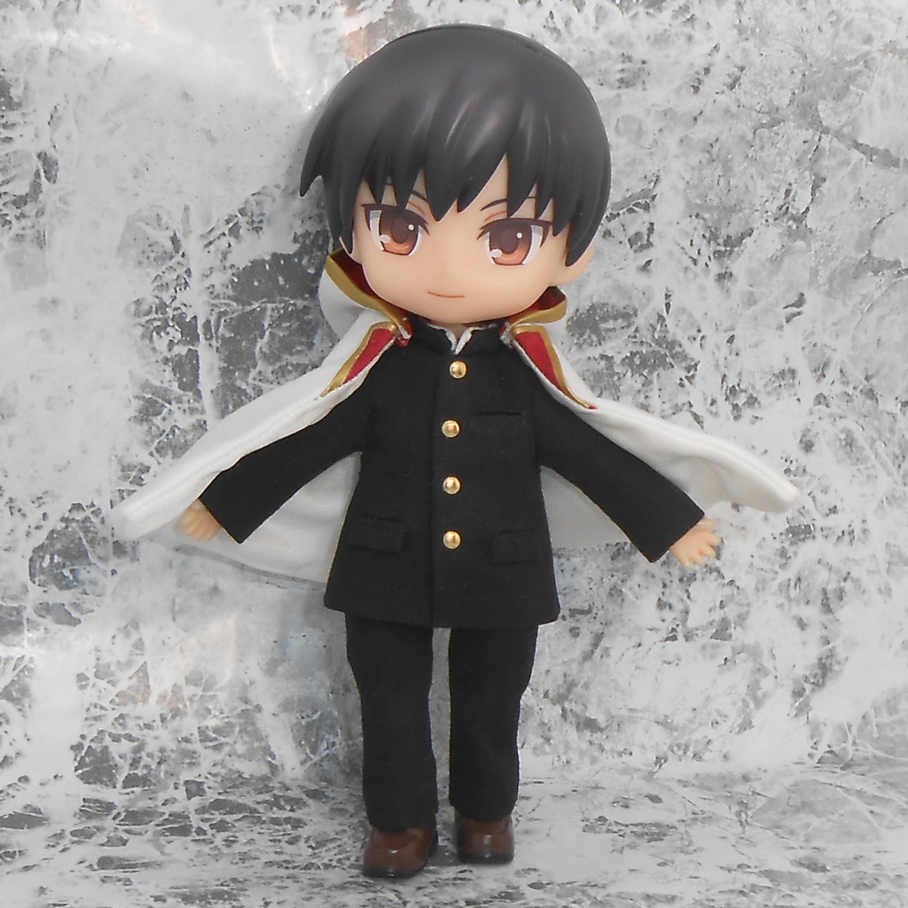 ねんどろいどどーる オビツ11用 マント マントコート 外套 フード付き 襟付き 黒 白 ハンドメイド