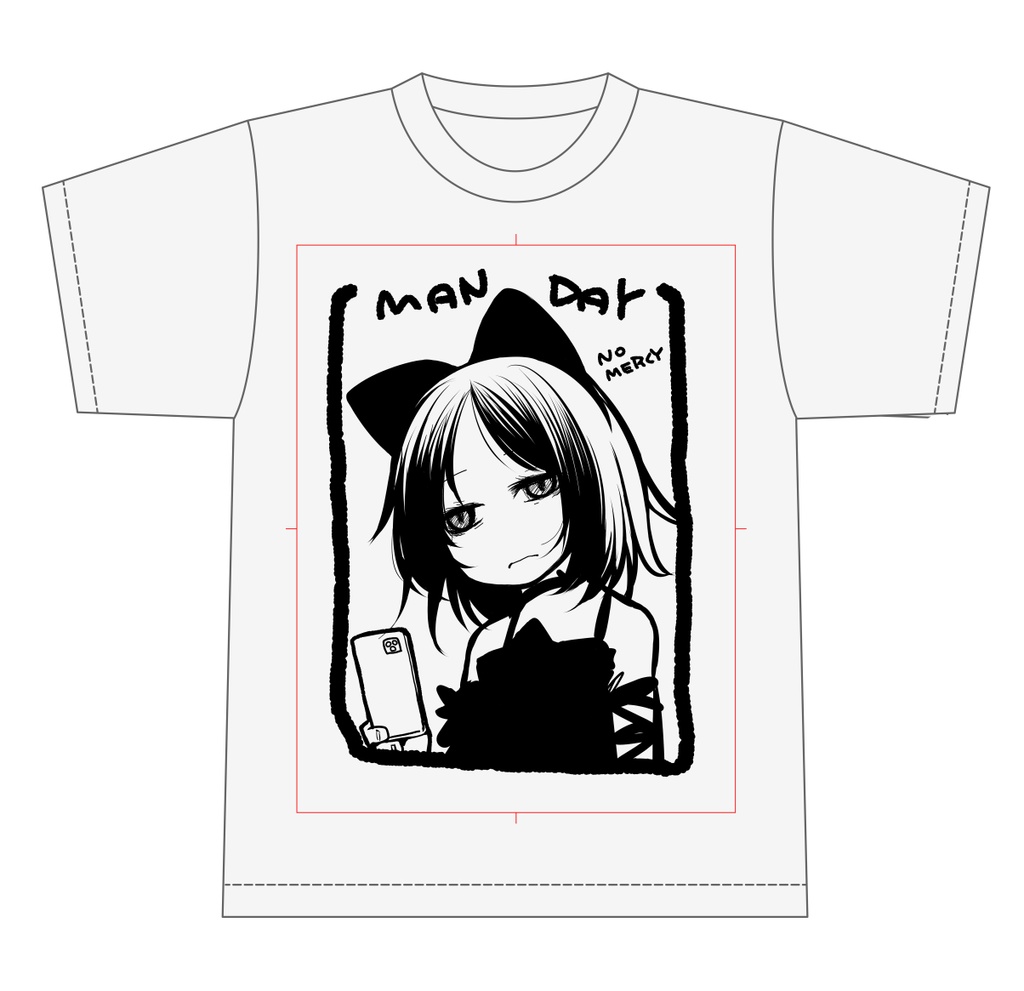 慈悲のない月曜日ビッグTシャツ