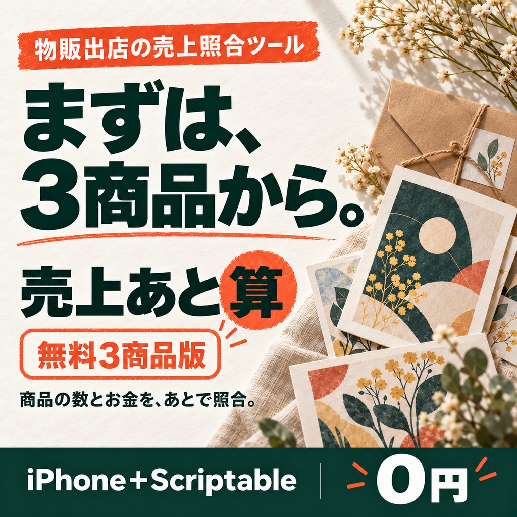 売上あと算｜無料3商品版