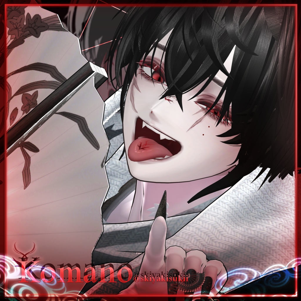 【4 Men Avatars 】 Red Omen makeup texture / Huwamon X Dimgray Collaboration