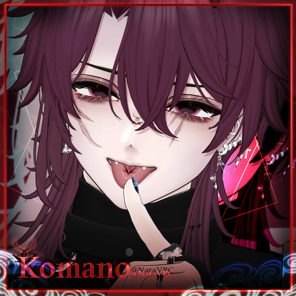 【4 Men Avatars 】 Red Omen makeup texture / Huwamon X Dimgray Collaboration