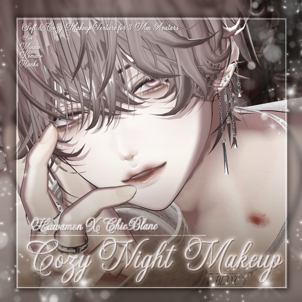 ✨SALE✨ 【 3 Men Avatars 】 Cozy Night makeup texture / Huwamon X Chic Blanc Collaboration