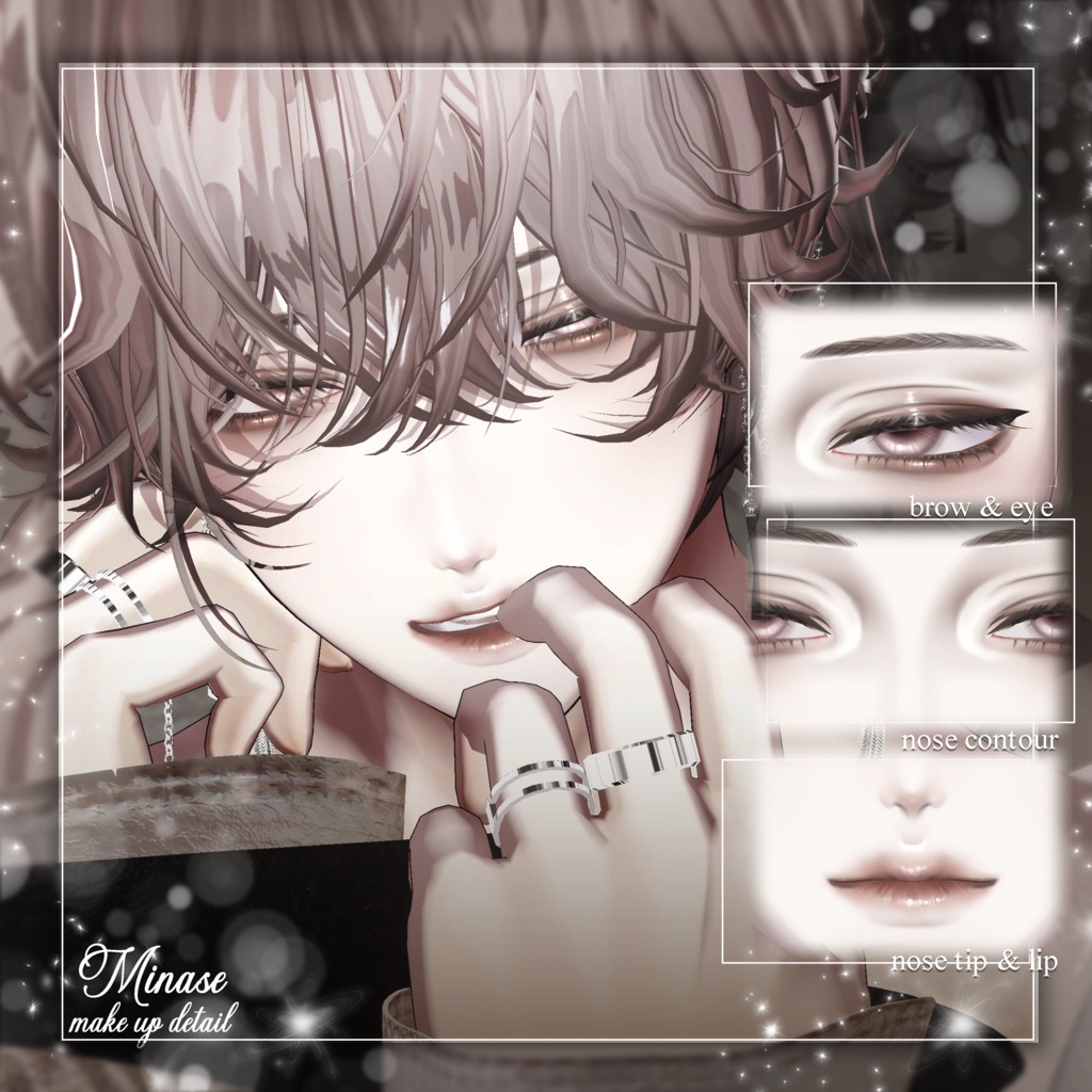 ✨SALE✨ 【 3 Men Avatars 】 Cozy Night makeup texture / Huwamon X Chic Blanc Collaboration