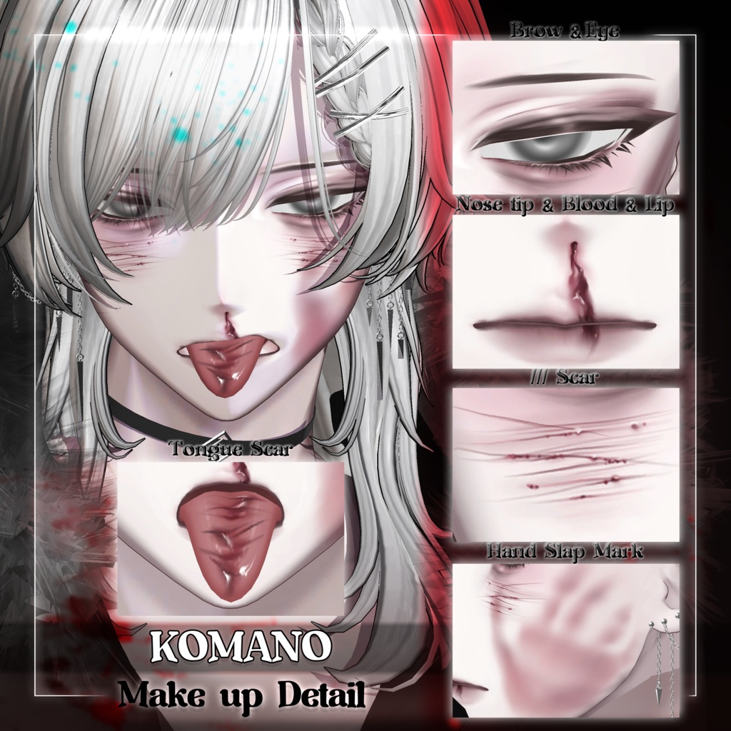 ✨SALE✨【 3 Men Avatars 】🖤Bleed Me Soft🖤 makeup texture (2 TYPES)