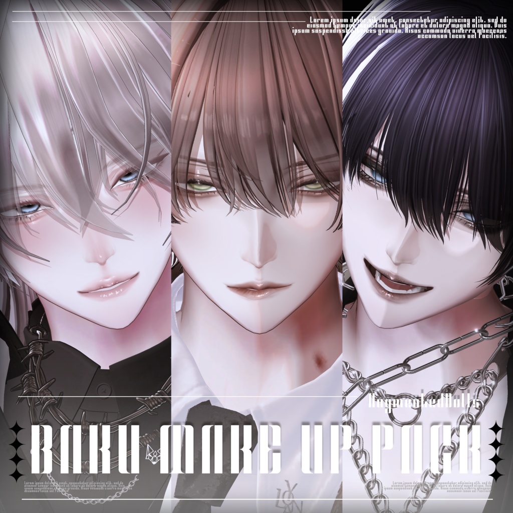 【 獏/𝐁𝐚𝐤𝐮 】 𝟑 𝐌𝐀𝐊𝐄 𝐔𝐏 𝐒𝐄𝐓 𝐏𝐀𝐂𝐊