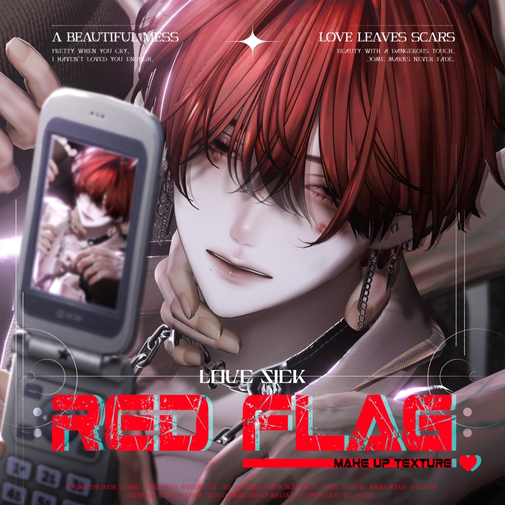 ✨SALE✨ 【 𝟔 𝐌𝐞𝐧 𝐀𝐯𝐚𝐭𝐚𝐫𝐬 】  𝐑𝐄𝐃 𝐅𝐋𝐀𝐆 𝐌𝐚𝐤𝐞 𝐮𝐩 𝐭𝐞𝐱𝐭𝐮𝐫𝐞