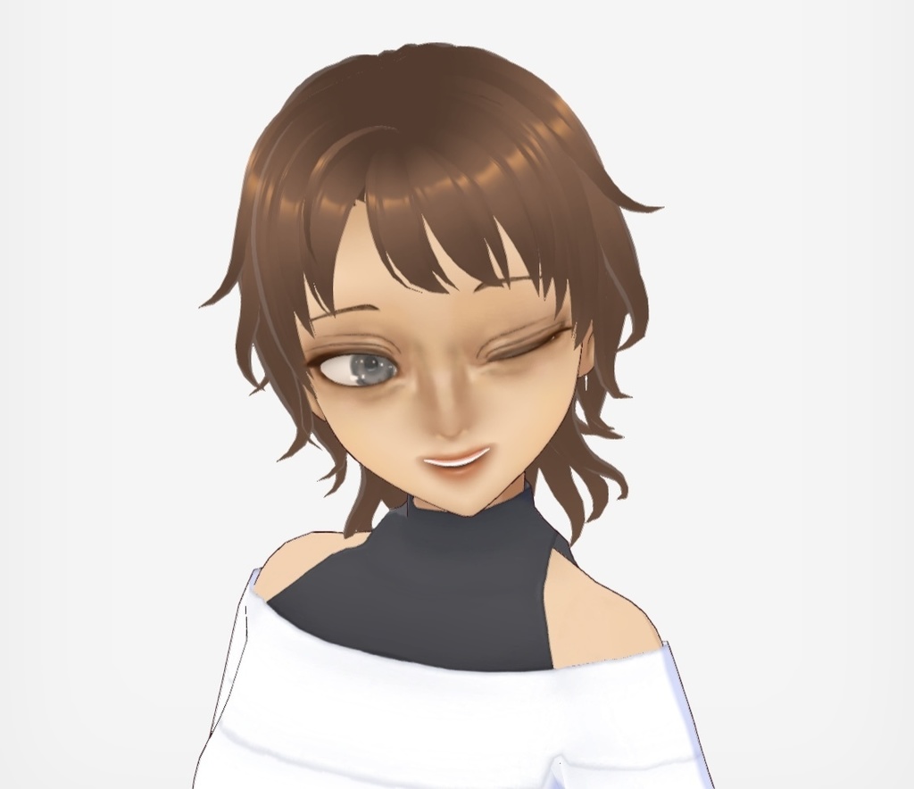 【vroid】3Dモデル kaoちゃん素体