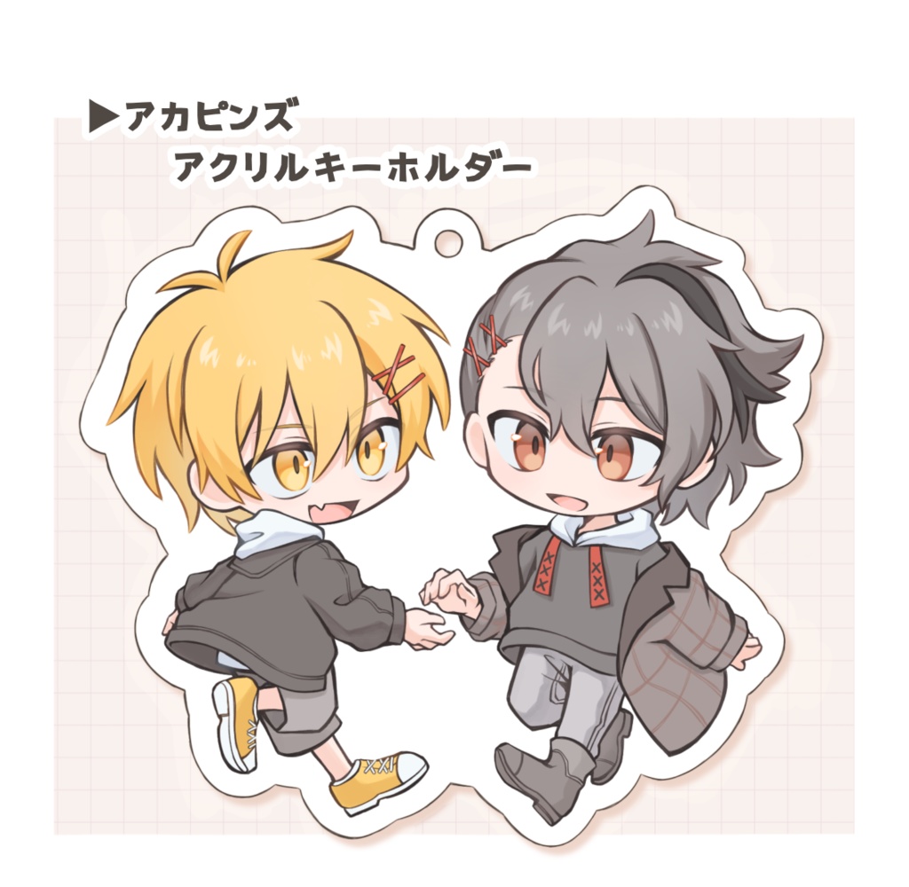 アカピンズ　アクリルキーホルダー