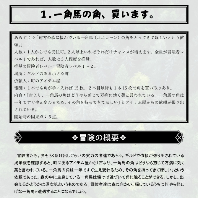 ゴブリンスレイヤーTRPG ショートシナリオ集:1弾