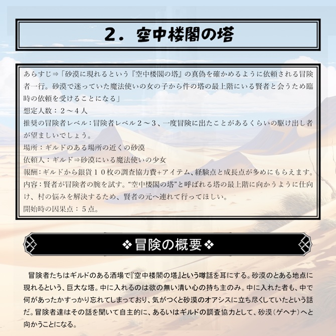 ゴブリンスレイヤーTRPG ショートシナリオ集:1弾