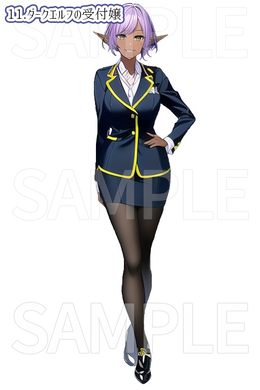 -立ち絵素材- ギルド受付嬢パック 15種類【AI生成】/ばら売りアリ