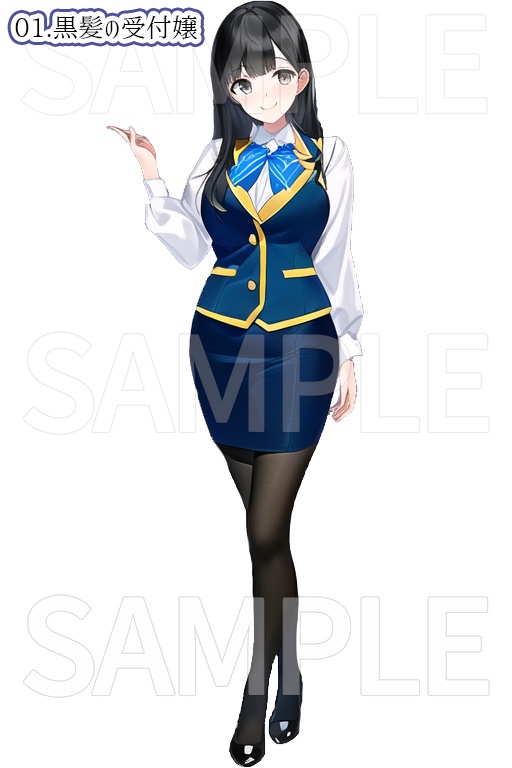 -立ち絵素材- ギルド受付嬢パック 15種類【AI生成】/ばら売りアリ