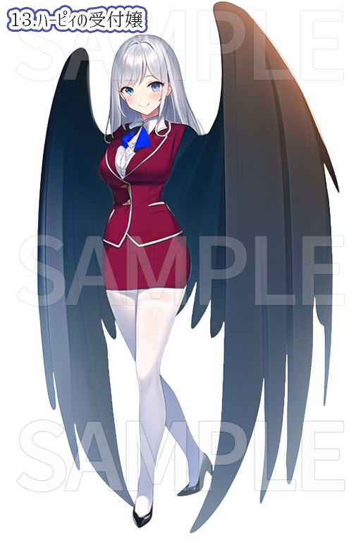 -立ち絵素材- ギルド受付嬢パック 15種類【AI生成】/ばら売りアリ