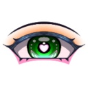 ハート目アイコン9個セット