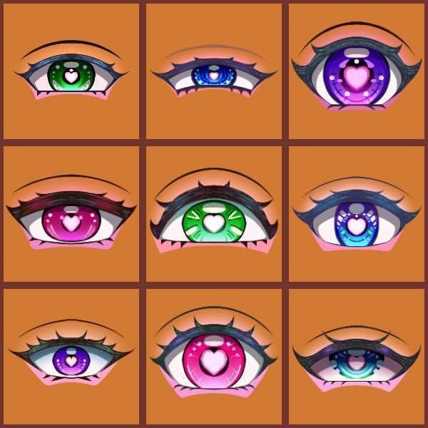 ハート目アイコン９個セット