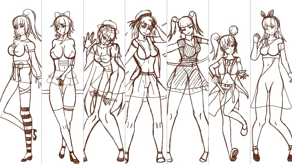 キャラ創作アイデア案7枚セット1