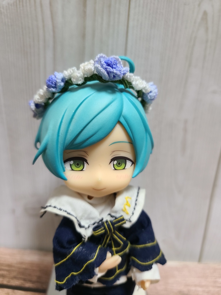 バラと小花の髪飾り