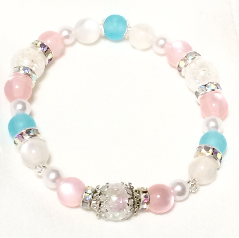 ぼたんモチーフ キャラブレスレット