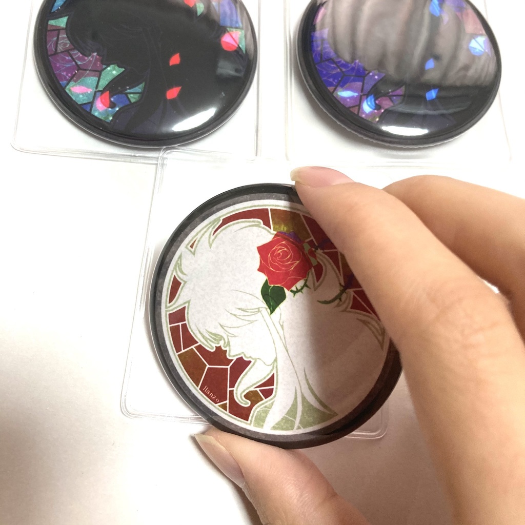 蔵馬シルエット 缶ミラー57mm