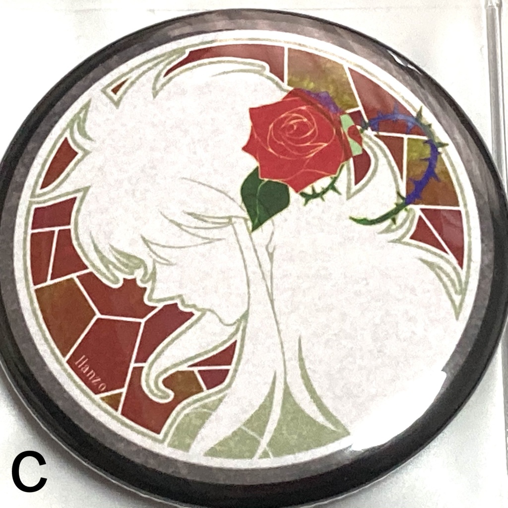 蔵馬シルエット 缶ミラー57mm